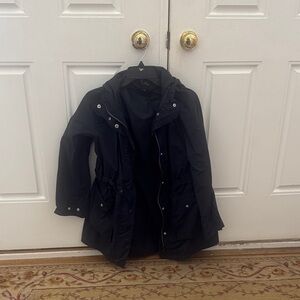 J. Crew Black Hooded Utility Jacket